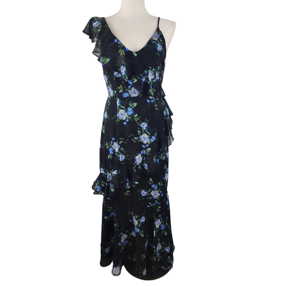 YUMI KIM Love Letter Sunlight Floral Print Ruffle Maxi Dress Sz Small Fairytale